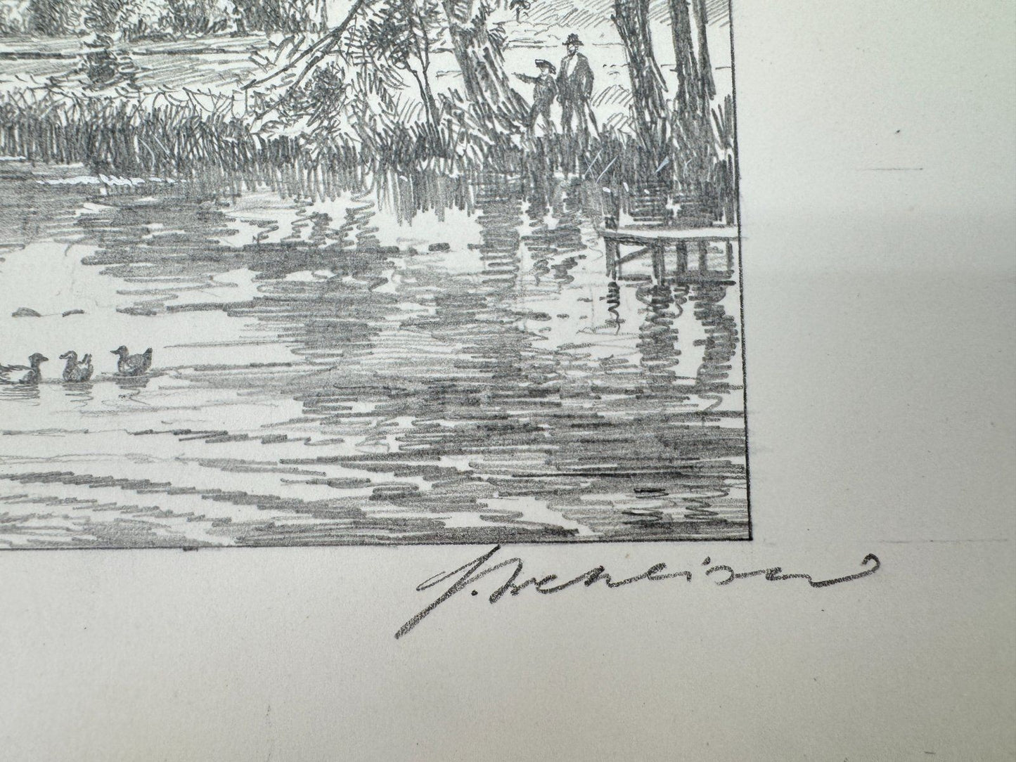 * HEINZ WEHLISCH ZEICHNUNG EBSTORF AHRENSBERG UM 1910 ANSICHT