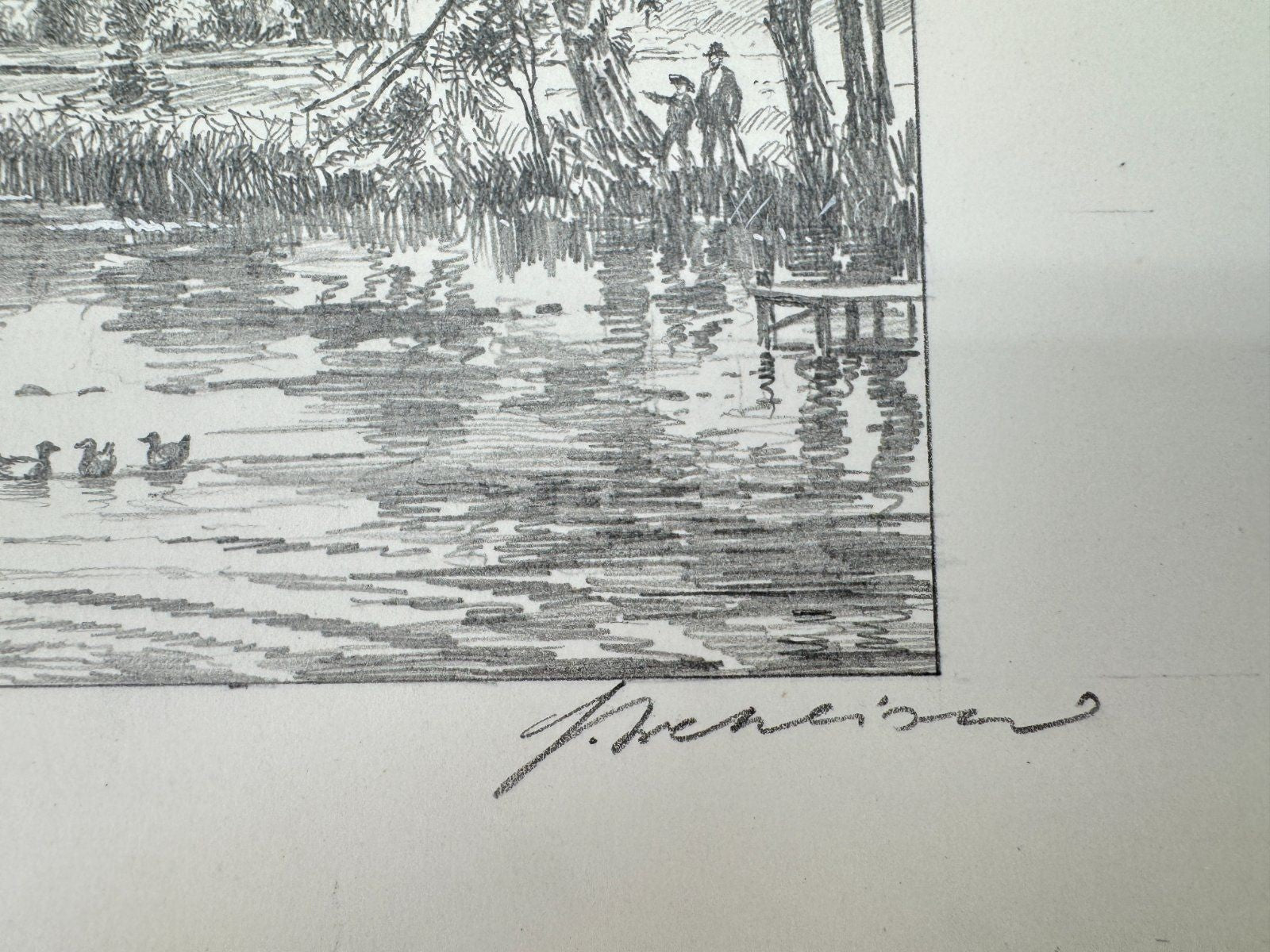 * HEINZ WEHLISCH ZEICHNUNG EBSTORF AHRENSBERG UM 1910 ANSICHT