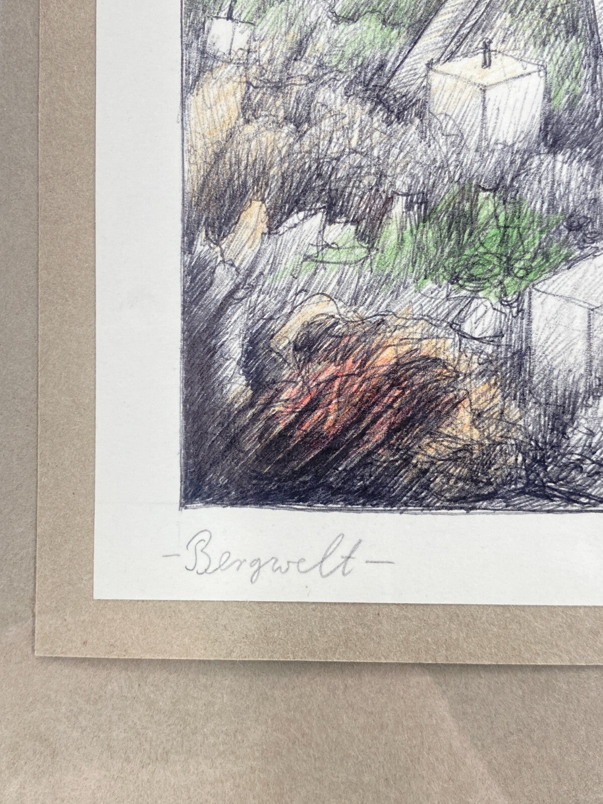 * ORIGINAL DRUCK RADIERUNG KUNSTWERK JÜRGEN TENZ BILD KUNST 1985