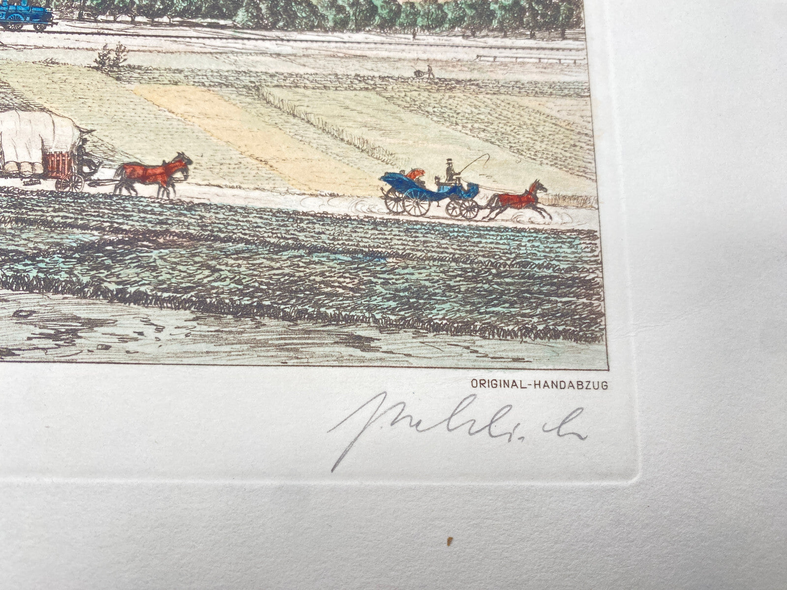 DEUTSCHER KÜNSTLER HEINZ WEHLISCH FARBRADIERUNG SALZGITTER 1857 HANDSIGNIERT