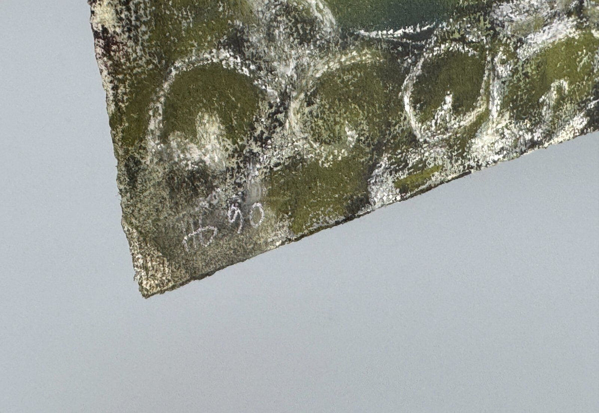 *PASTELLGEMÄLDE HELENA GEESE WEIßE SEEROSE 1990 SIGNIERT IMPRESSIONISTISCH