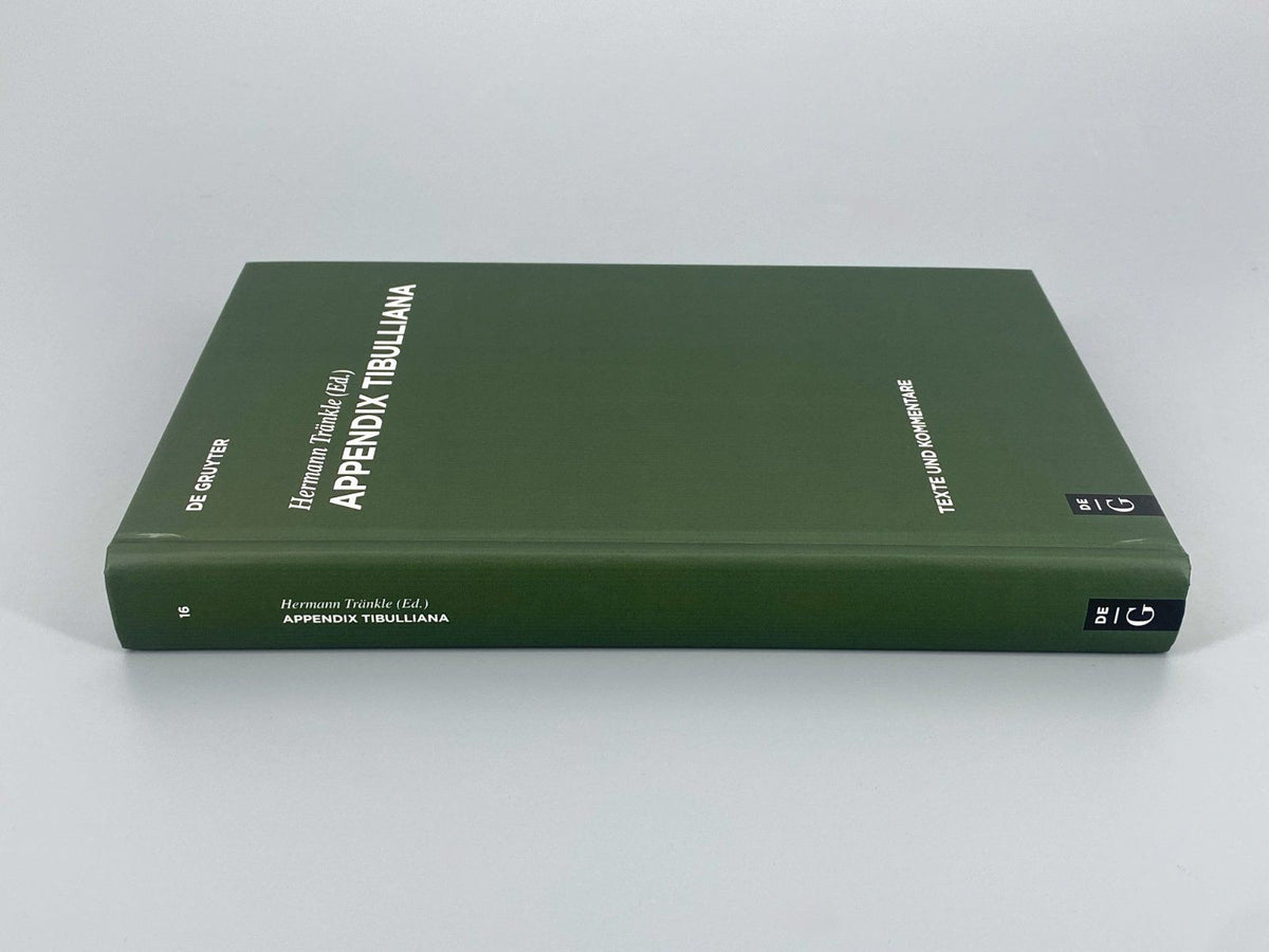 *BUCH APPENDIX TIBULLIANA HERMANN TRÄNKLE DE GRUYTER 1990/2012