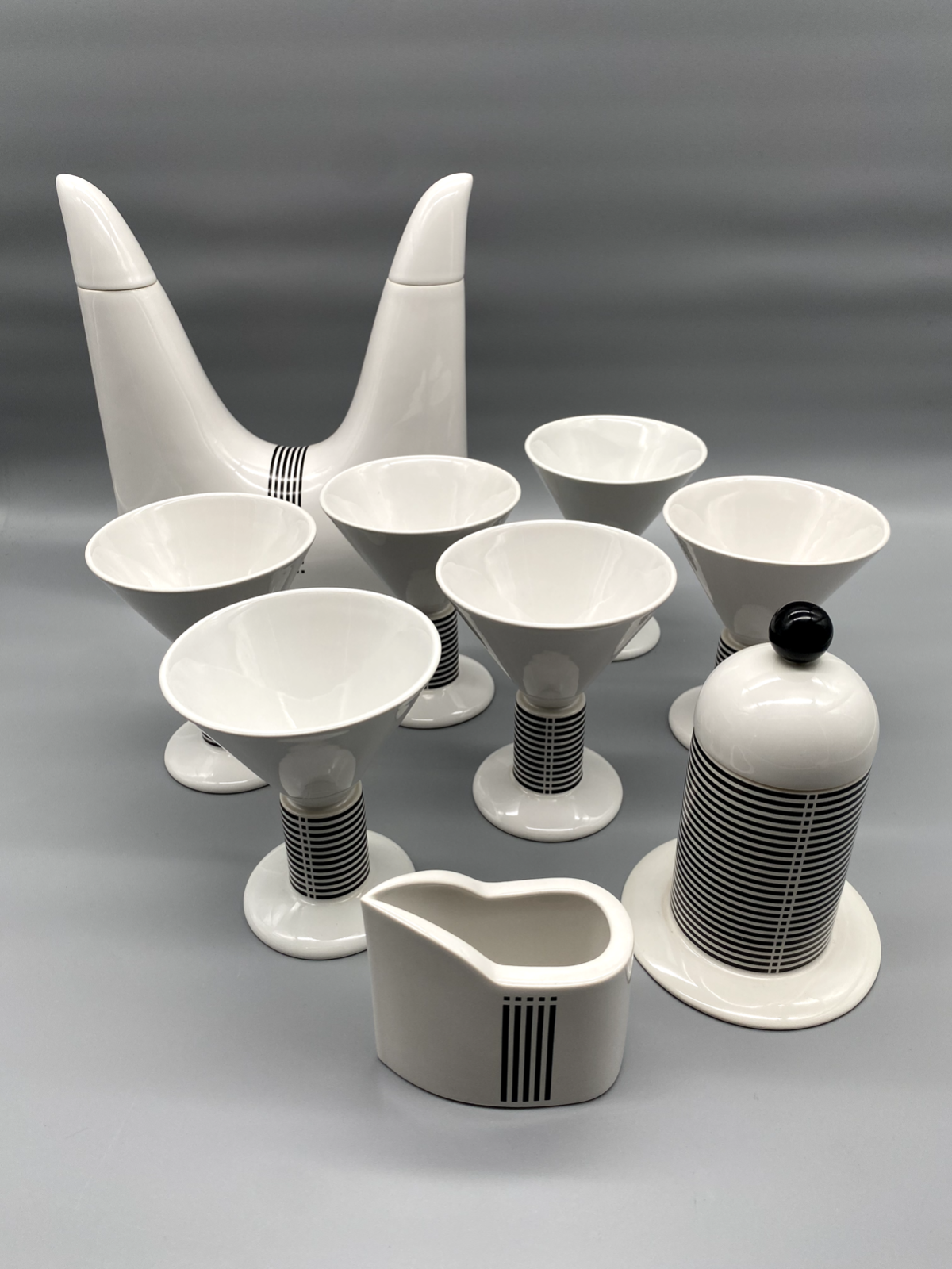 HEIDE WARLAMIS VIENNA COLLECTION POMO DESIGN 1980 KAFFEE TEE SERVICE KANNE
