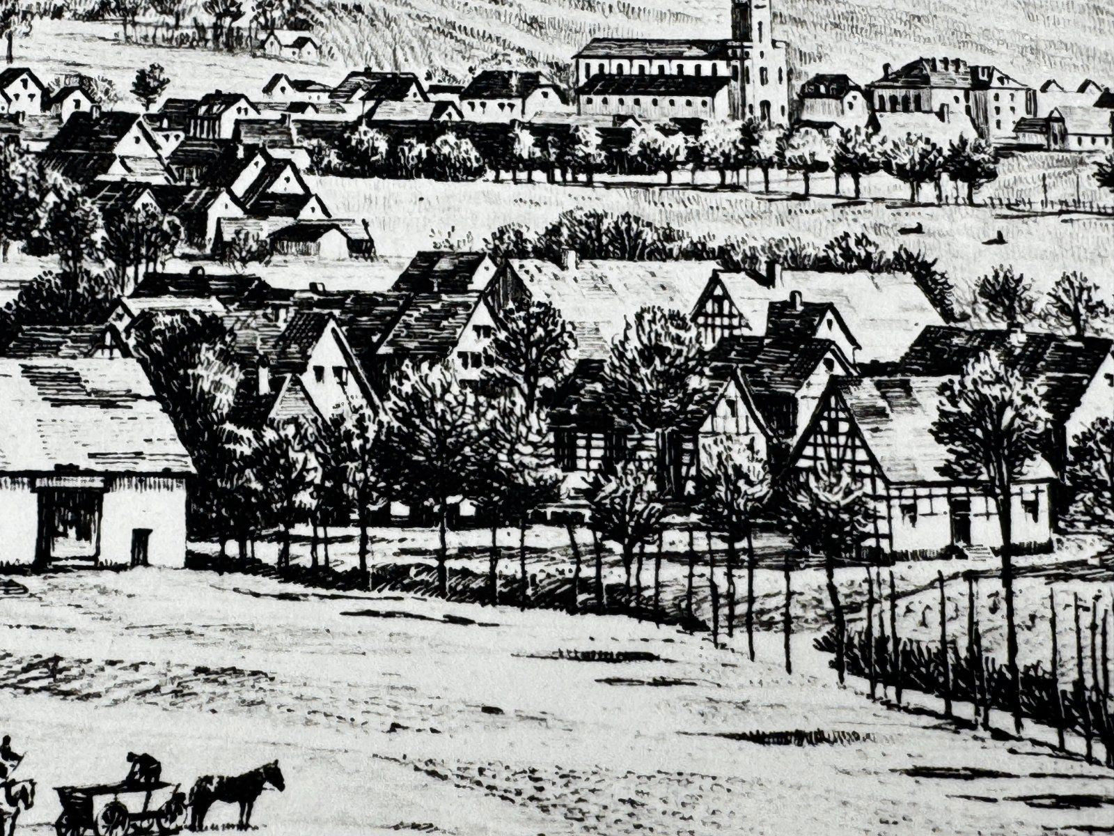 * HEINZ WEHLISCH ORIGINAL RADIERUNG LAUF UM 1910 ANSICHT