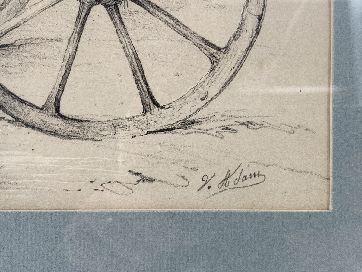 * 2 x VICTOR ADAM 19 JHDT LITHOGRAPHIE POSTE AUX CHEVAUX PFERDE WAGEN TRANSPORT