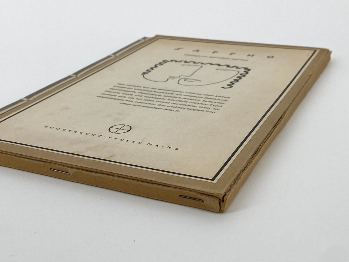 *1v2 BUCH SAPPHO MIT ZEICHNUNGEN EGGEBRECHT-PRESSE MAINZ 1954 MIT SCHUBER