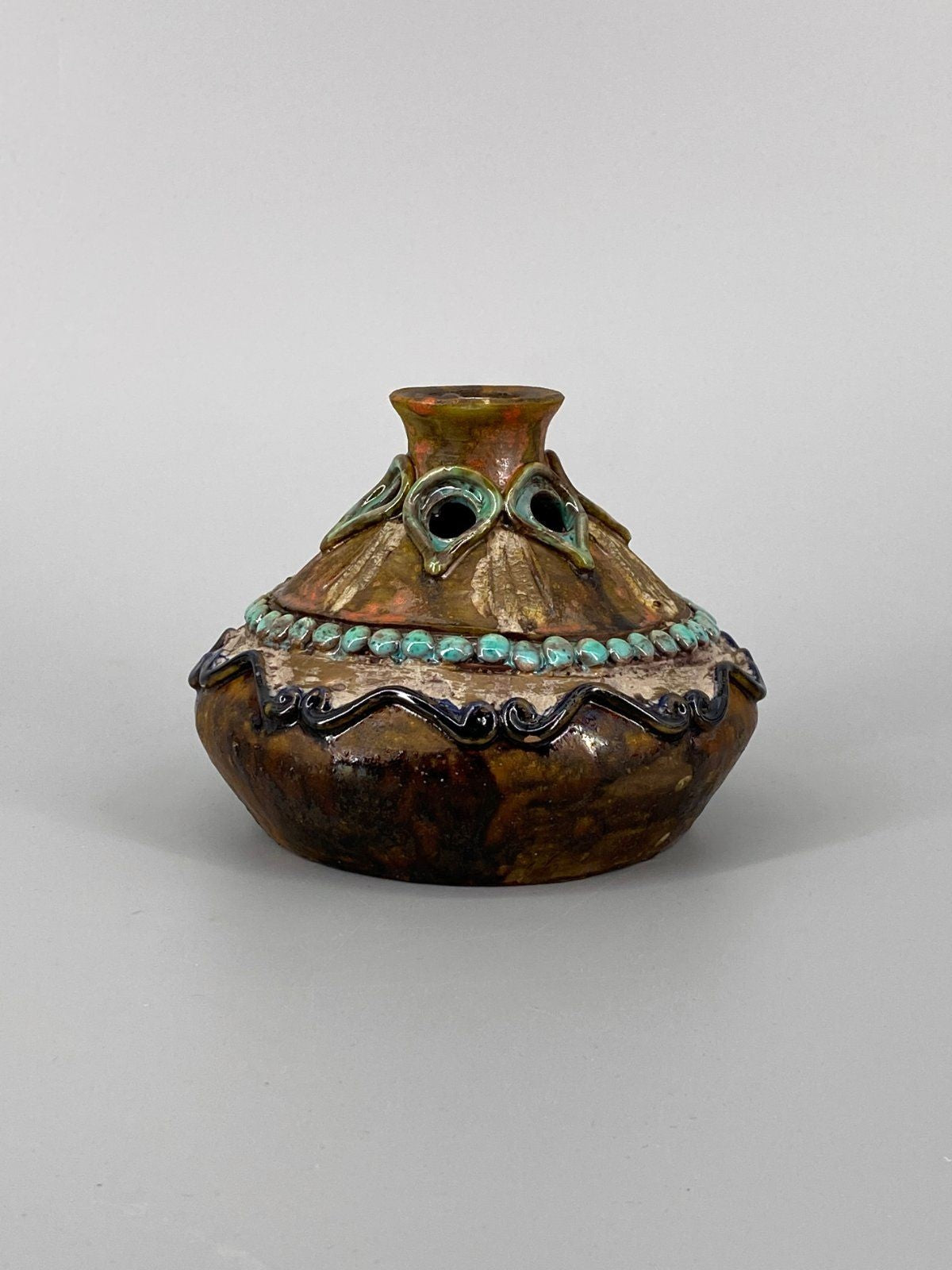 * KERAMIK VASE SIGNIERT KUNSTHANDWERK STRUKTUR SKULPTUR