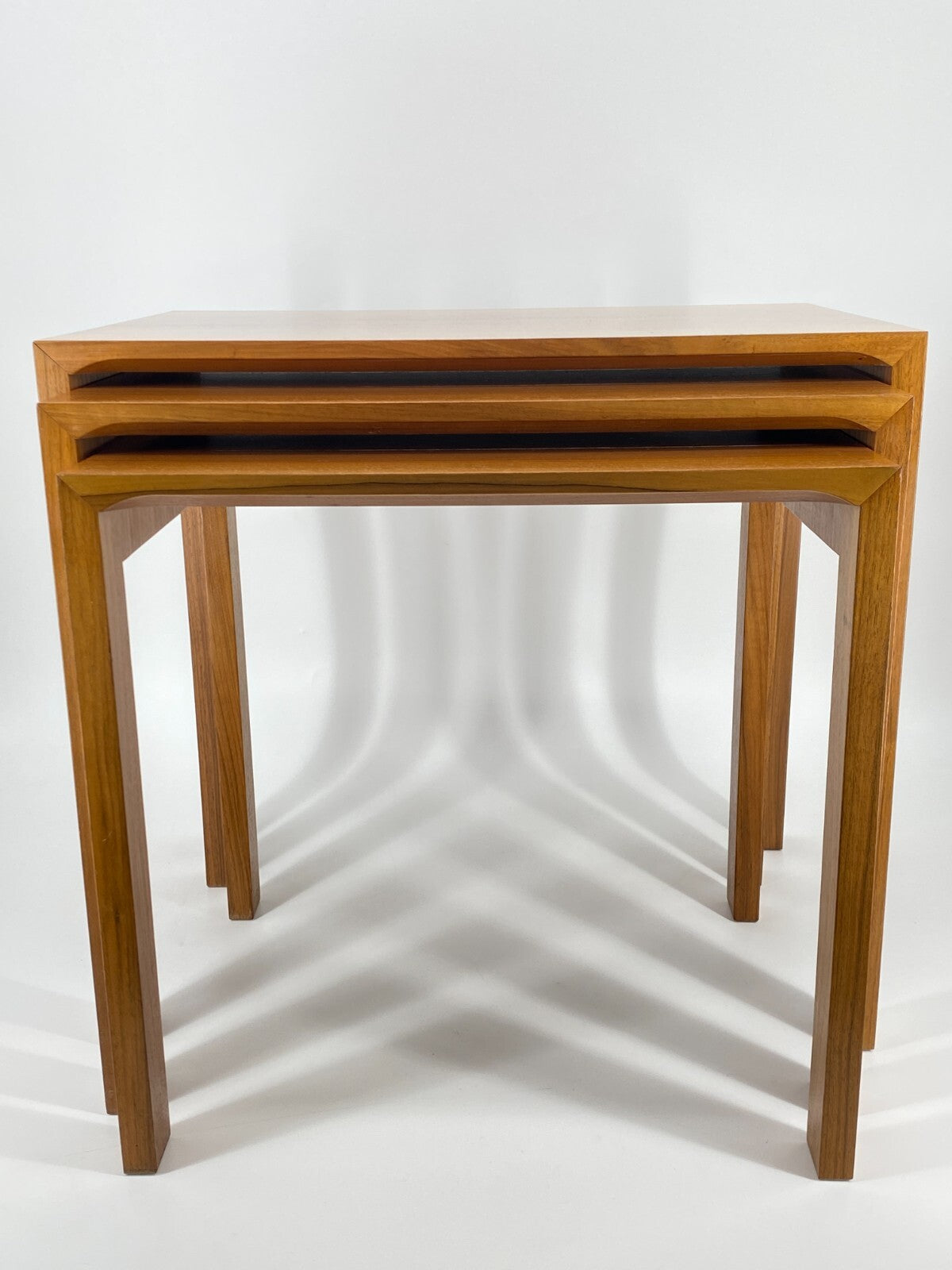* SATZTISCHE BEISTELLTISCHE TEAK WILHELM RENZ REX RAAB 1960ER 3ER SET VINTAGE
