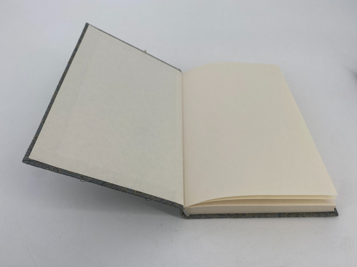 *NOTIZBUCH SCHREIBWAREN SOFTCOVER TEXTIL TÜRKIS ROT GRAU MUSTER VINTAGE