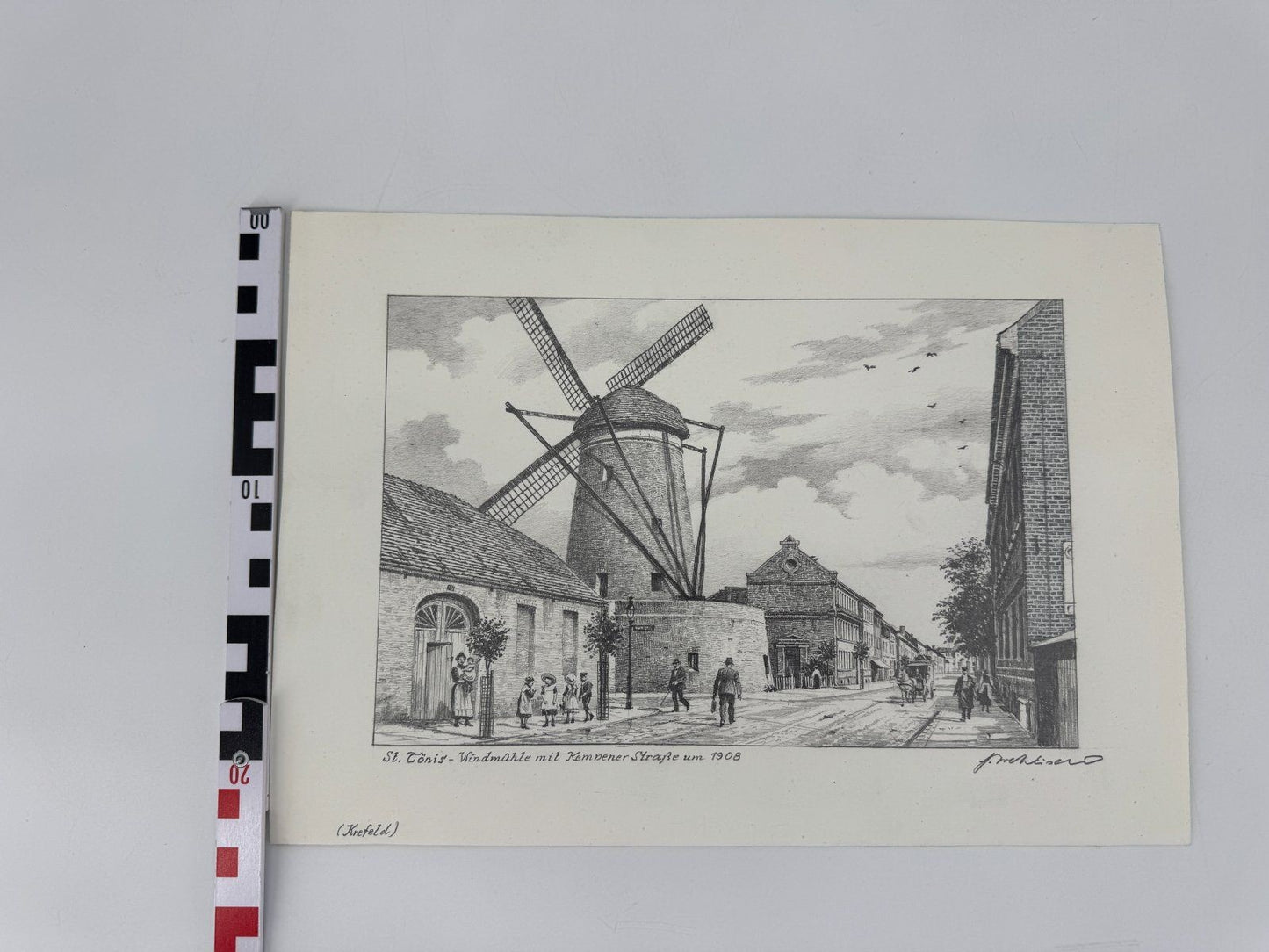 * HEINZ WEHLISCH ZEICHNUNG ST. TÖNIS WINDMÜHLE KEMPENER STRAßE