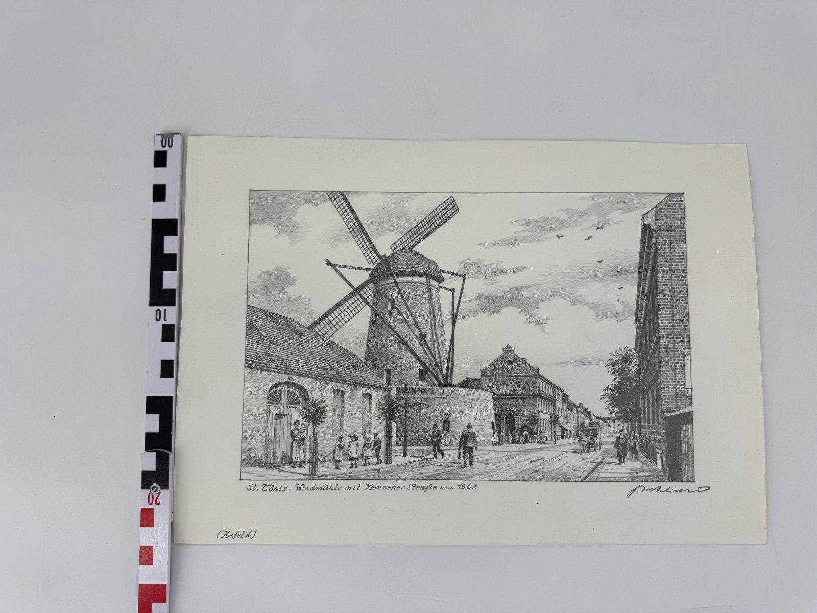 * HEINZ WEHLISCH ZEICHNUNG ST. TÖNIS WINDMÜHLE KEMPENER STRAßE