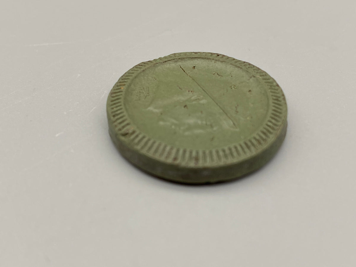 NOTGELD WALDENBURG SCHLESIEN 50 PFENNIG 1921 GRÜNES PORZELLAN SAMMLERSTÜCK