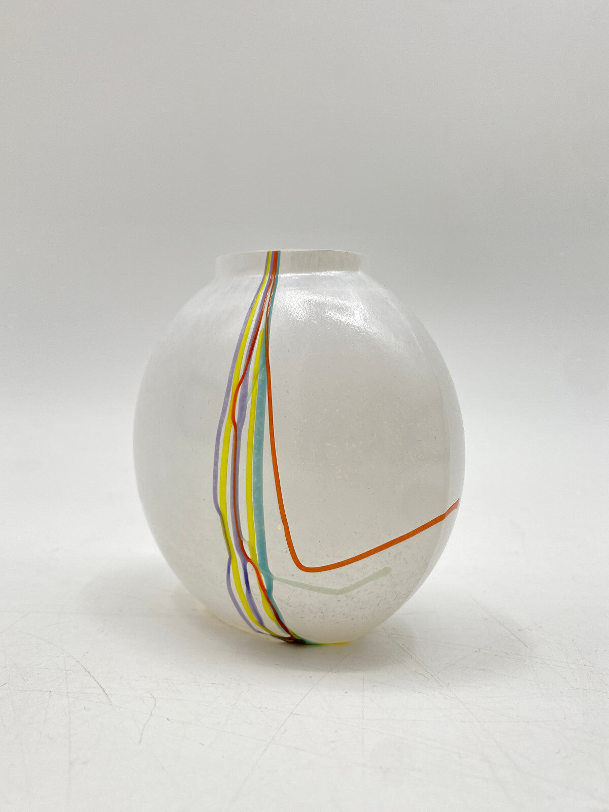 * KOSTA BODA KLEINE REGENBOGEN VASE GLAS BERTIL VALLIEN SWEDEN 80ER VINTAGE