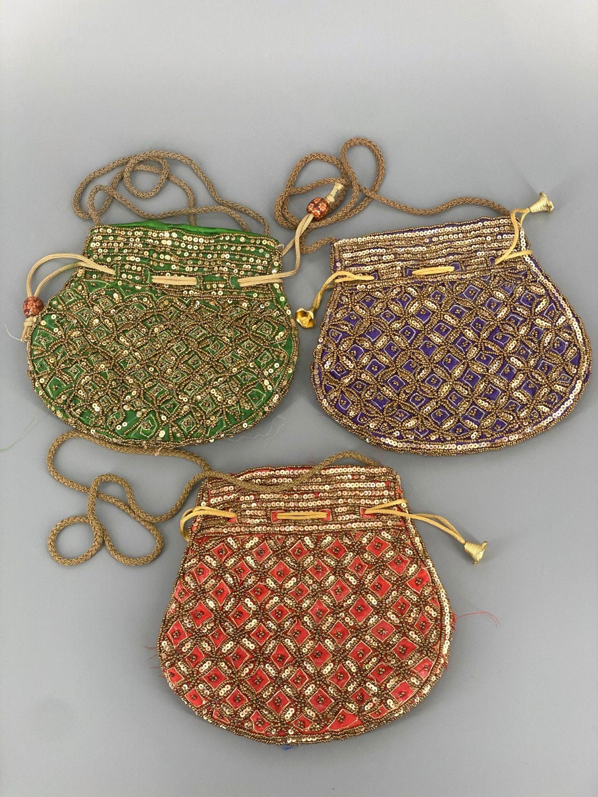 * 4x TASCHEN BOTLI BATWA BAG BEUTELTASCHE PAUL ROPP KORDEL INDIA