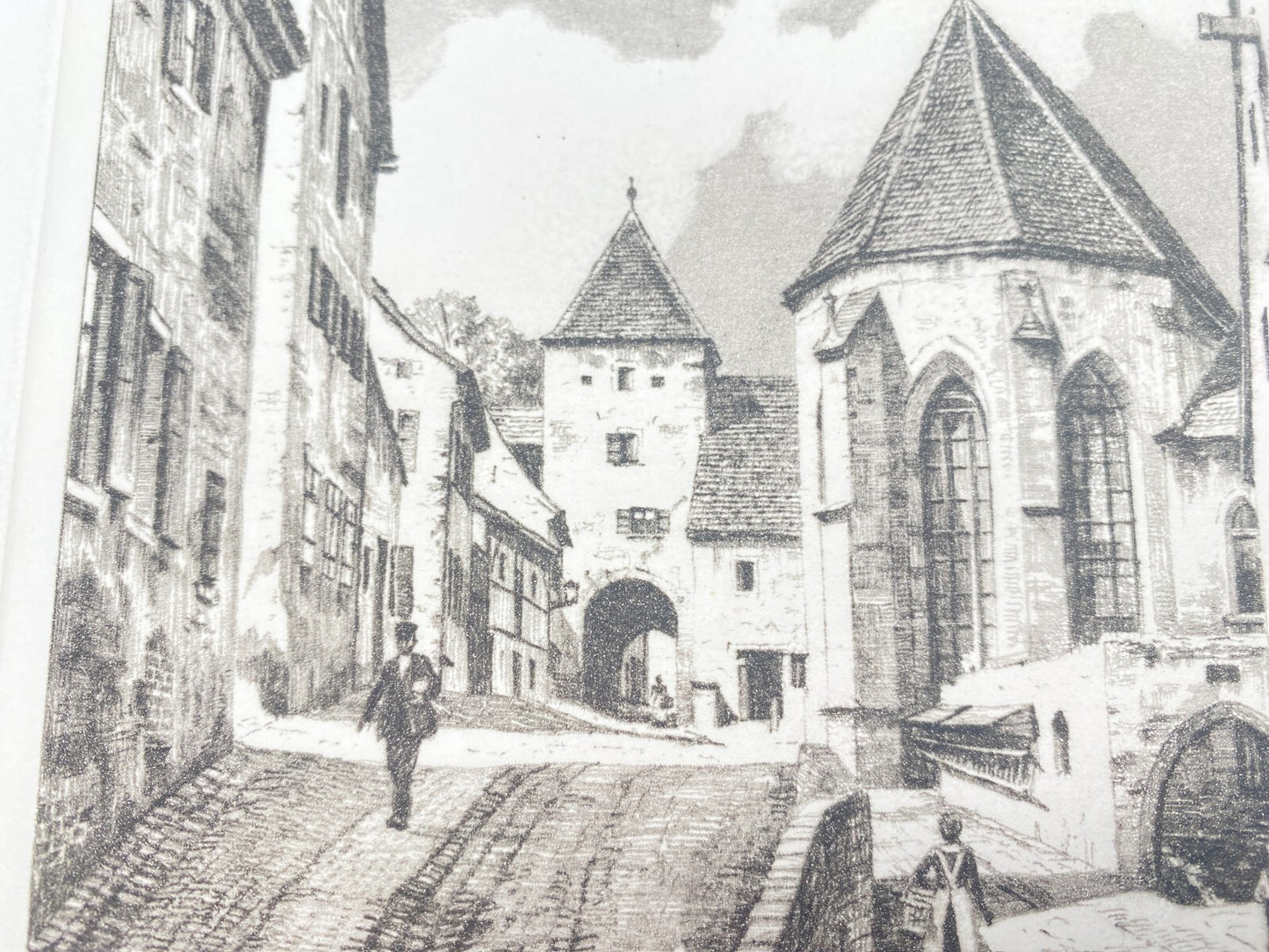 HEINZ WEHLISCH RADIERUNG PAPPENHEIM AUGUSTINERKLOSTER SIGNIERT