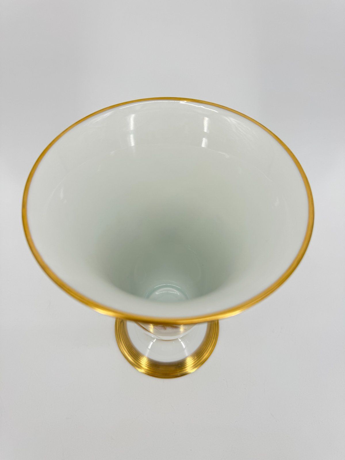 ALTE PORZELLAN VASE FÜRSTENBERG GOLD GRÄSER DEKOR  60ER VINTAGE