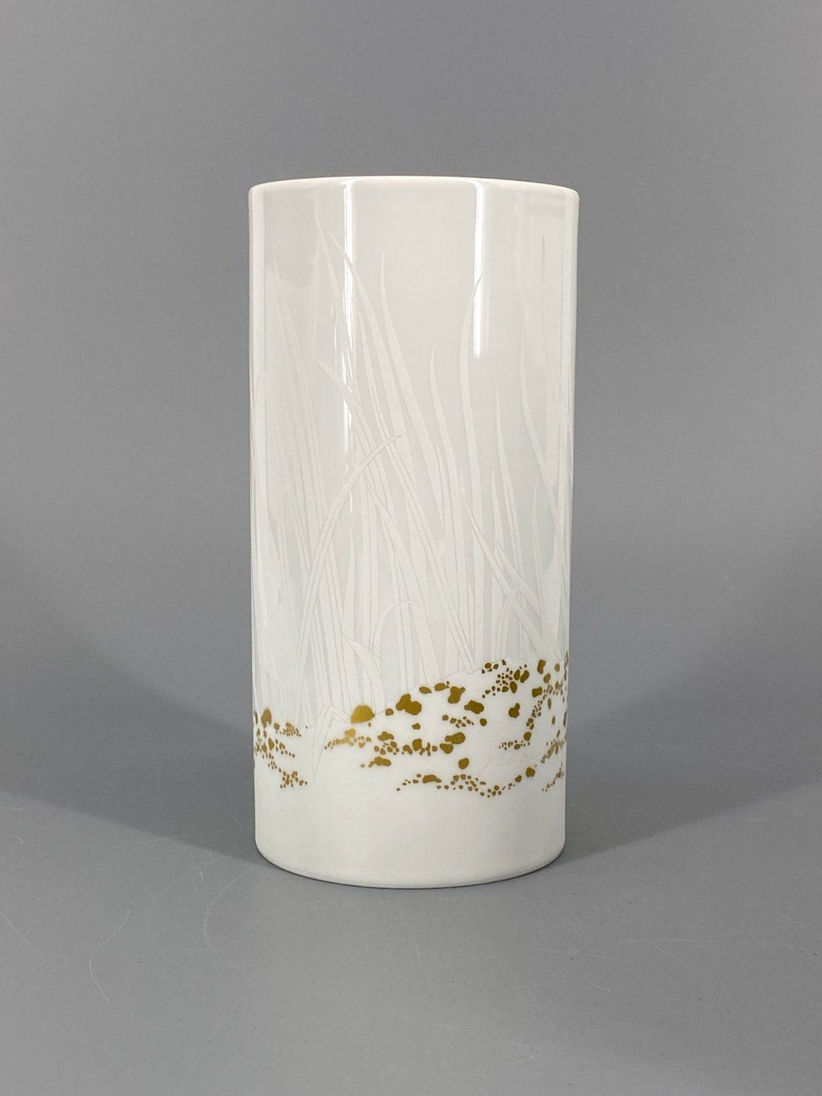 * ROSENTHAL PORZELLAN VASE WEIß GOLD GRÄSER MÜLLER BEHRENDT OVP