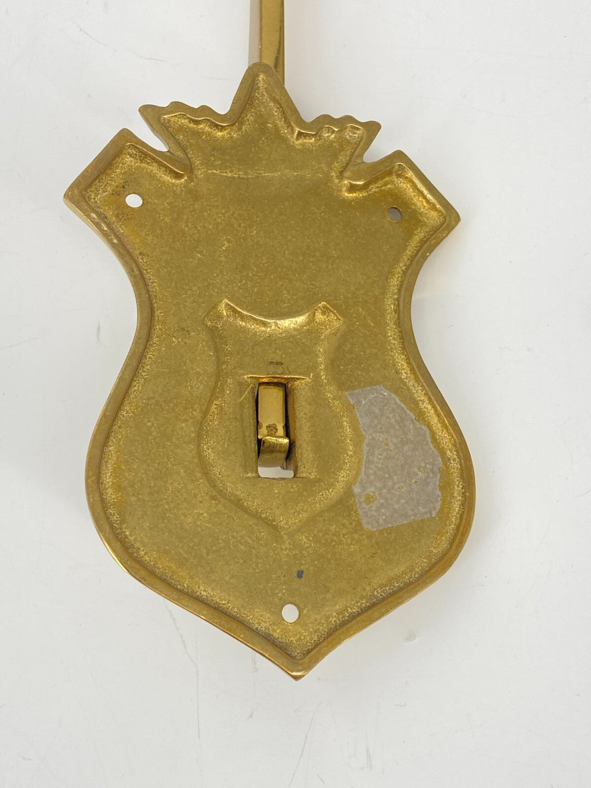 * MESSING WANDHAKEN LÜFTERHAKEN WAPPEN HAKEN KLAPPBAR VINTAGE