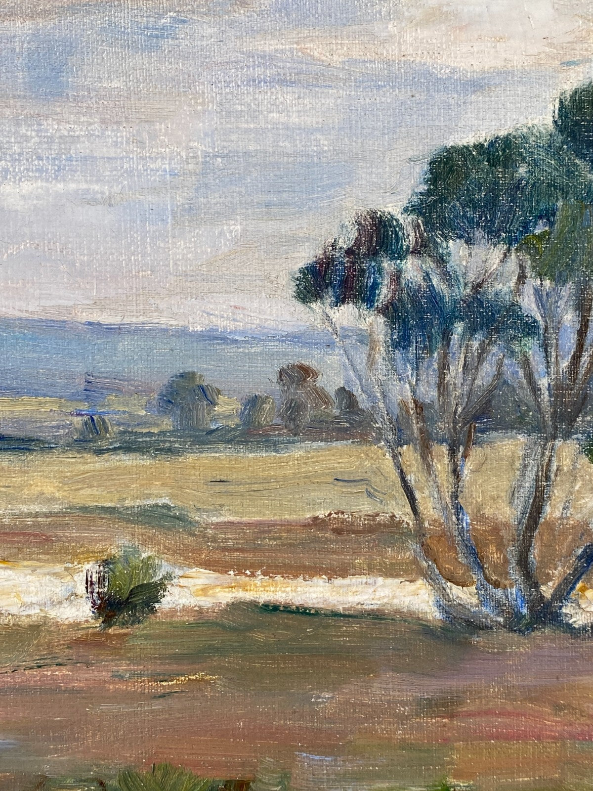 * ÖLGEMÄLDE LANDSCHAFT M. HEYDEN SIGNIERT 1950 50ER GERAHMT VINTAGE