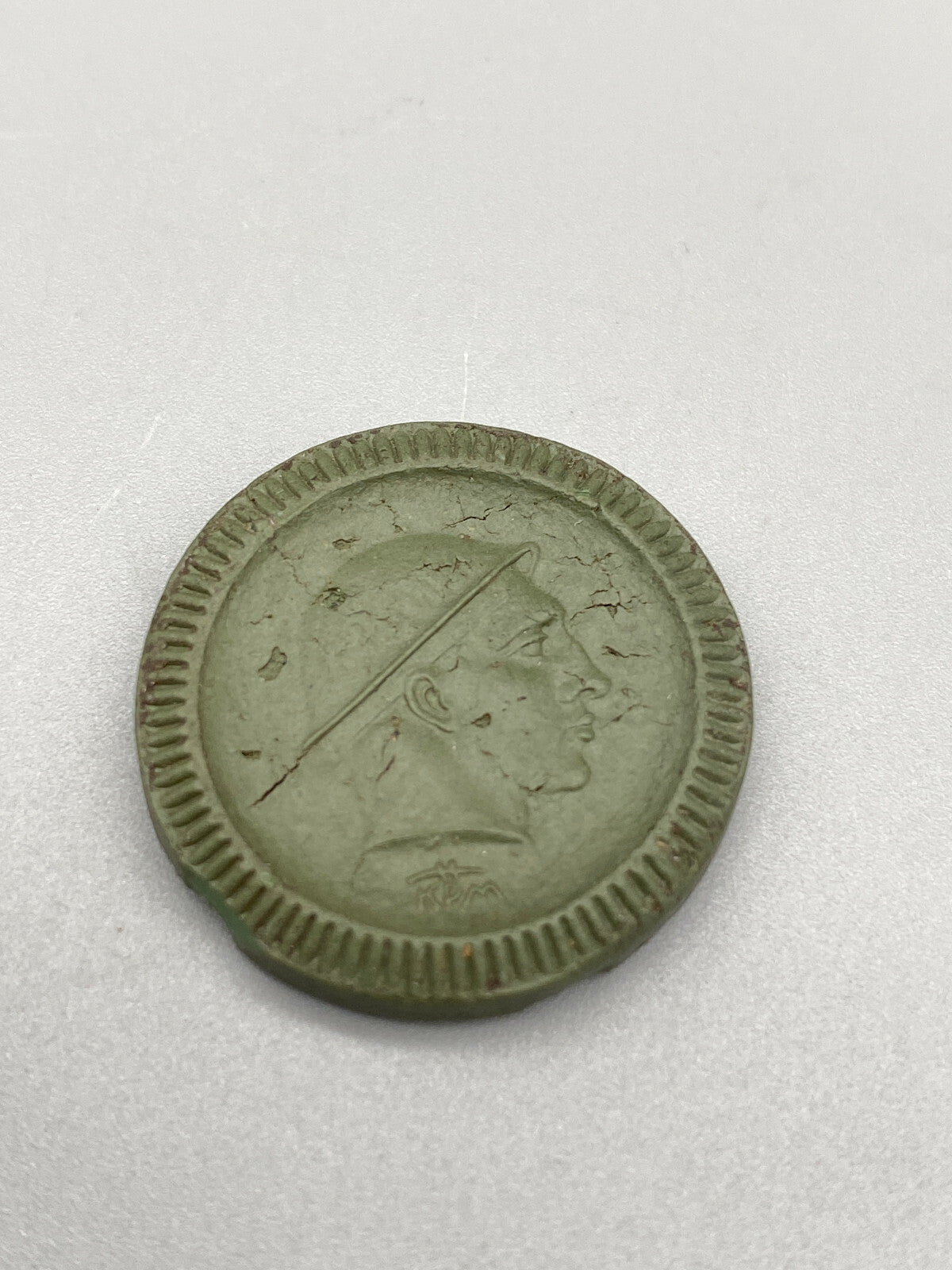 NOTGELD WALDENBURG SCHLESIEN 50 PFENNIG 1921 GRÜNES PORZELLAN SAMMLERSTÜCK