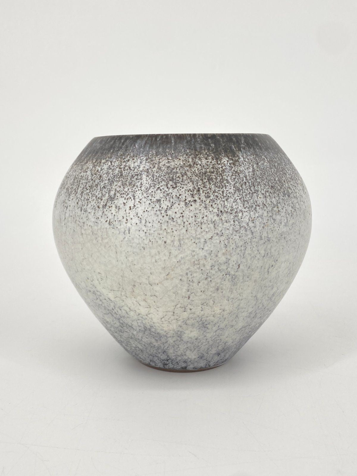 * STUDIOKERAMIK VASE VINTAGE 60ER GRAU BRAUN GEMARKT G 85
