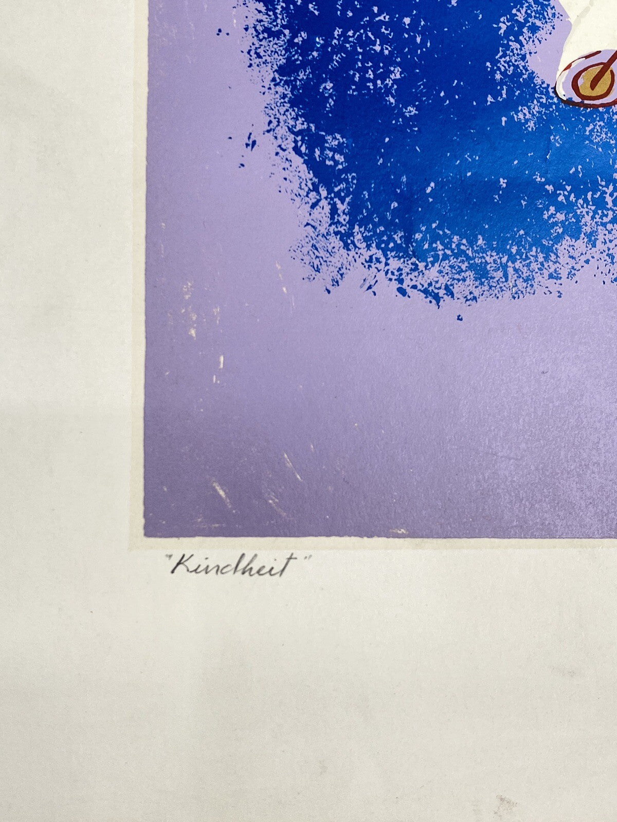 * GEMÄLDE BILD SIEBDRUCK KINDHEIT ASANOA 1980 80ER ABSTRAKT EXPRESSIONISMUS  FAU
