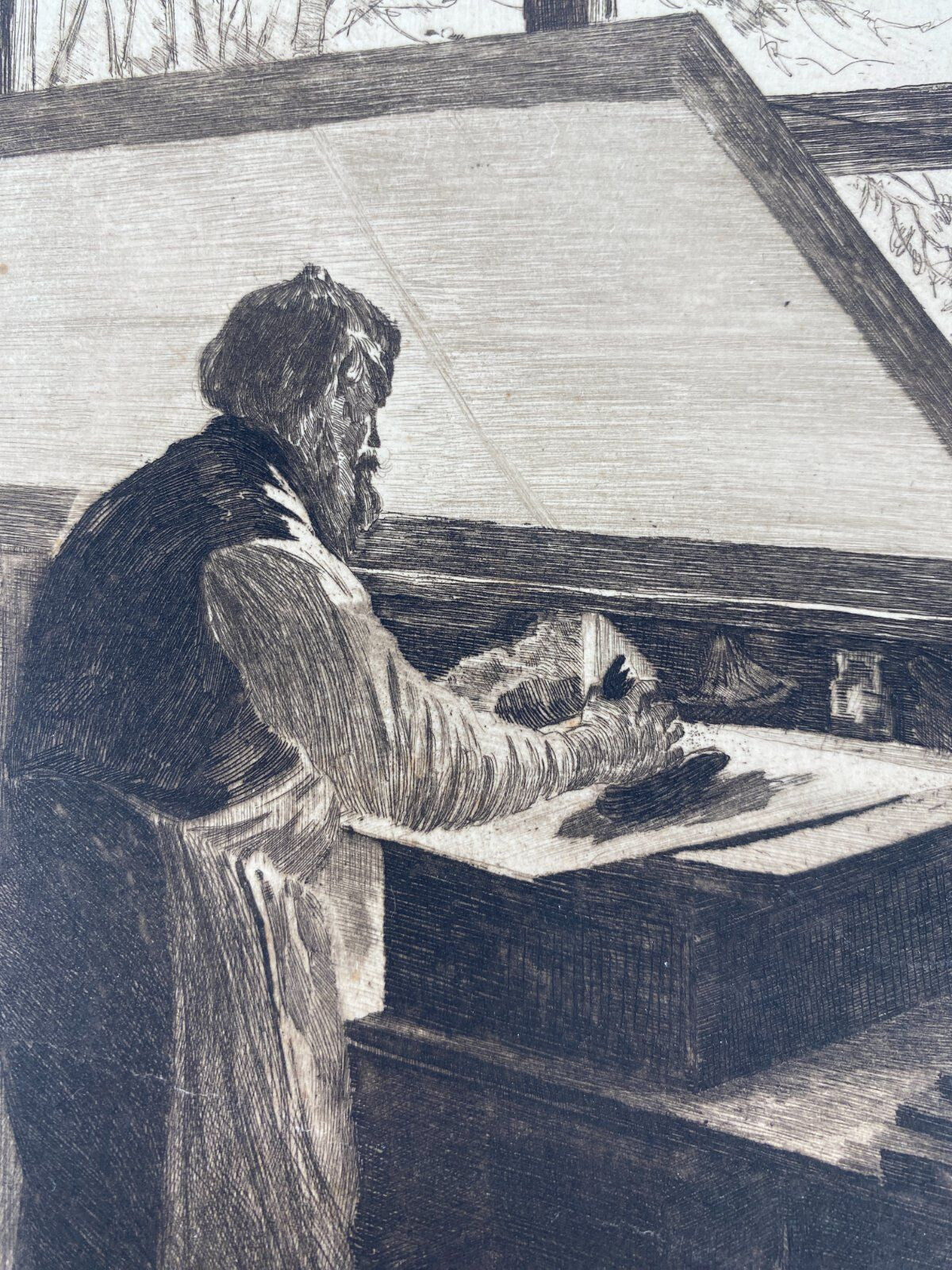 * RADIERUNG KUPFERDRUCKER DRUCK GRAFIK KALTNADEL KUNST HANDWERK