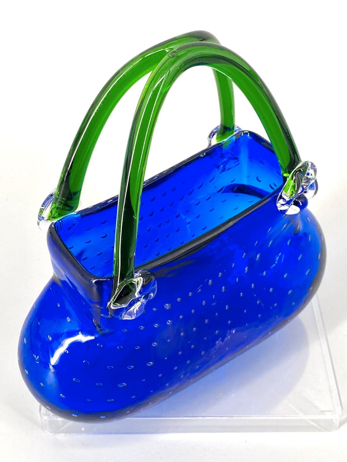 * MURANO GLASBEHÄLTER ERDBEERE HANDTASCHE DEKO KUNSTGLAS GLASVASE