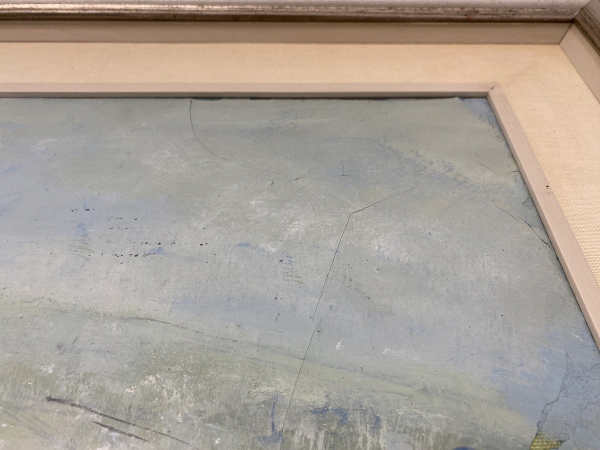 GEMÄLDE ÖLGEMÄLDE ABSTRAKTE LANDSCHAFT ITALIEN DORF ANTONIO PEZZOTTA