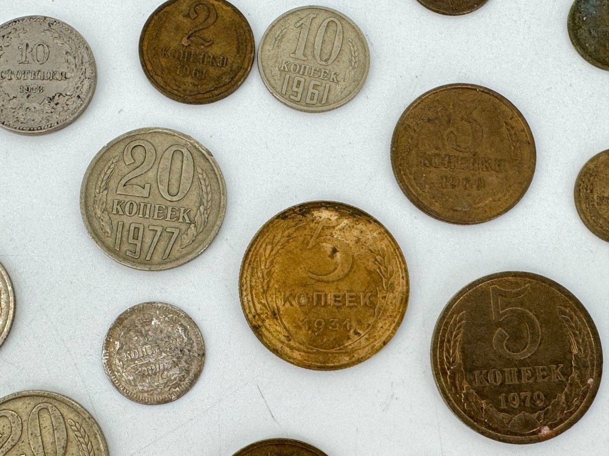 KONVOLUT RUSSLAND CCCP 1904 BIS IN DIE 90er UDSSR KOPEKEN MÜNZEN