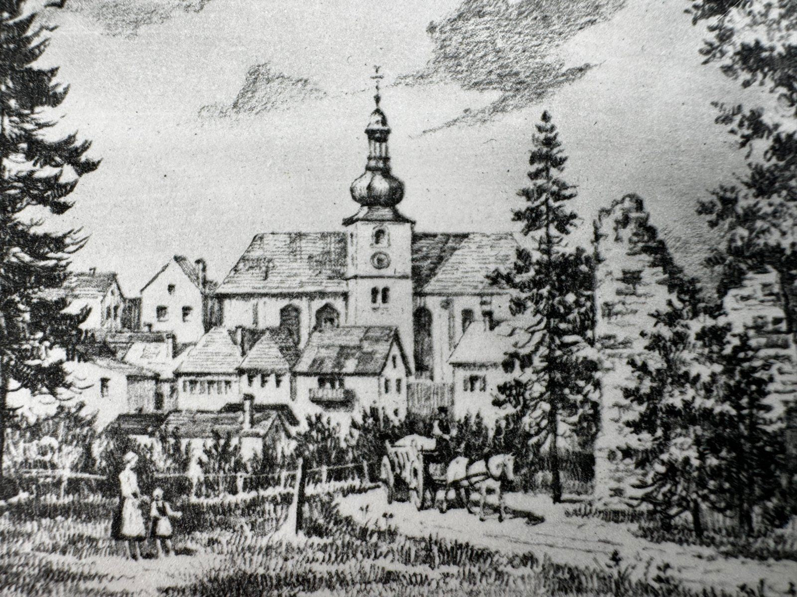 * HEINZ WEHLISCH RADIERUNG BURG KERPEN IN ILLINGEN ANSICHT SIGNIE
