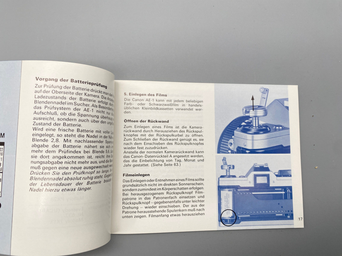 CANON AE-1 VINTAGE SPIEGELREFLEXKAMERA BEDIENUNGSANLEITUNG HANDBUCH RATGEBER TIP