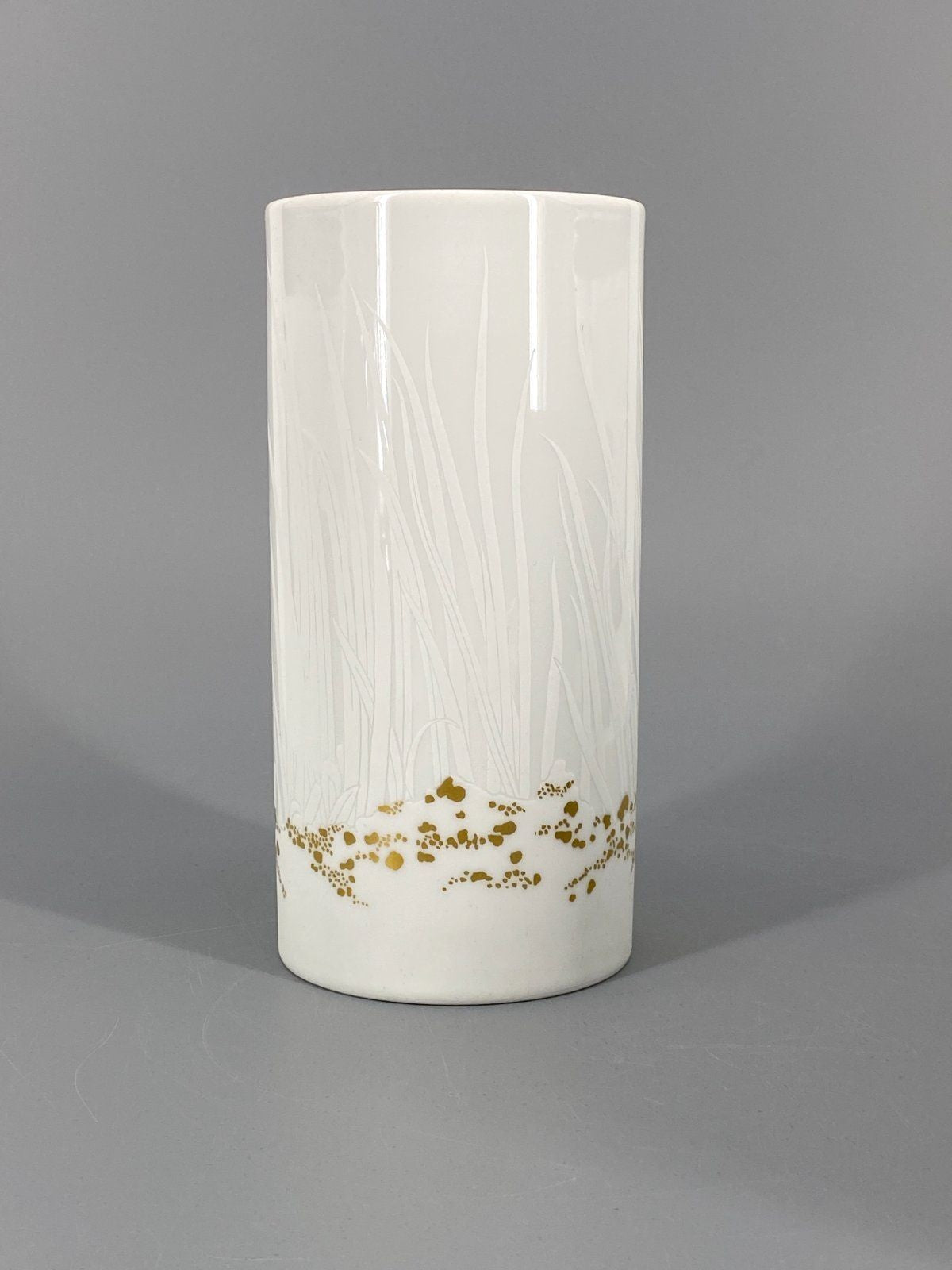 * ROSENTHAL PORZELLAN VASE WEIß GOLD GRÄSER MÜLLER BEHRENDT OVP