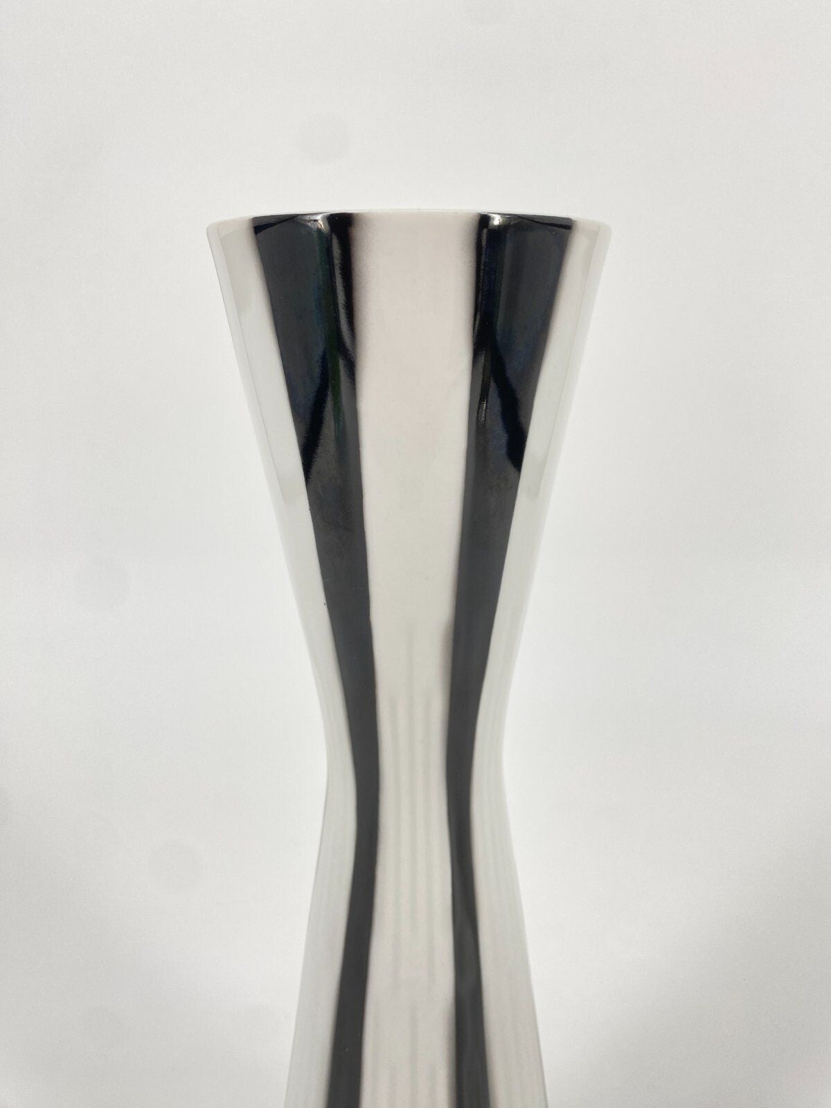 * VASE ZEH SCHERZER PORZELLAN MID CENTURY SCHWARZ WEIß 50ER 60ER