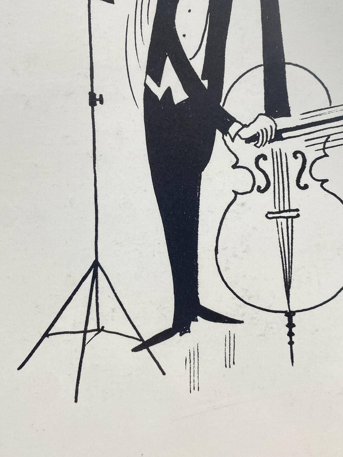 * CLAUDE RAYNAUD KARIKATUR DRUCK KUNSTDRUCK SIGNIERT MUSIK SZENE