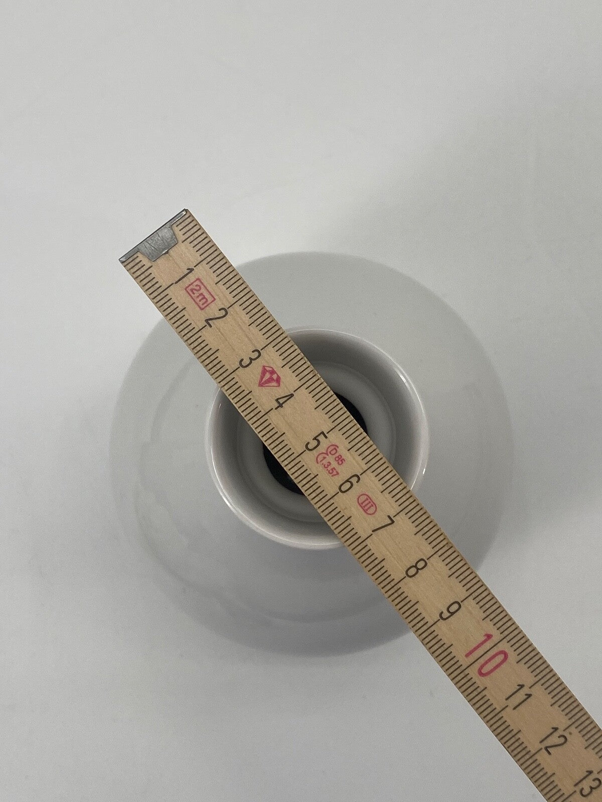 * KPM VASE HYAZINTHE WEISS PORZELLAN HÖHE 14,5 cm 1. WAHL BAUCHIG RUND