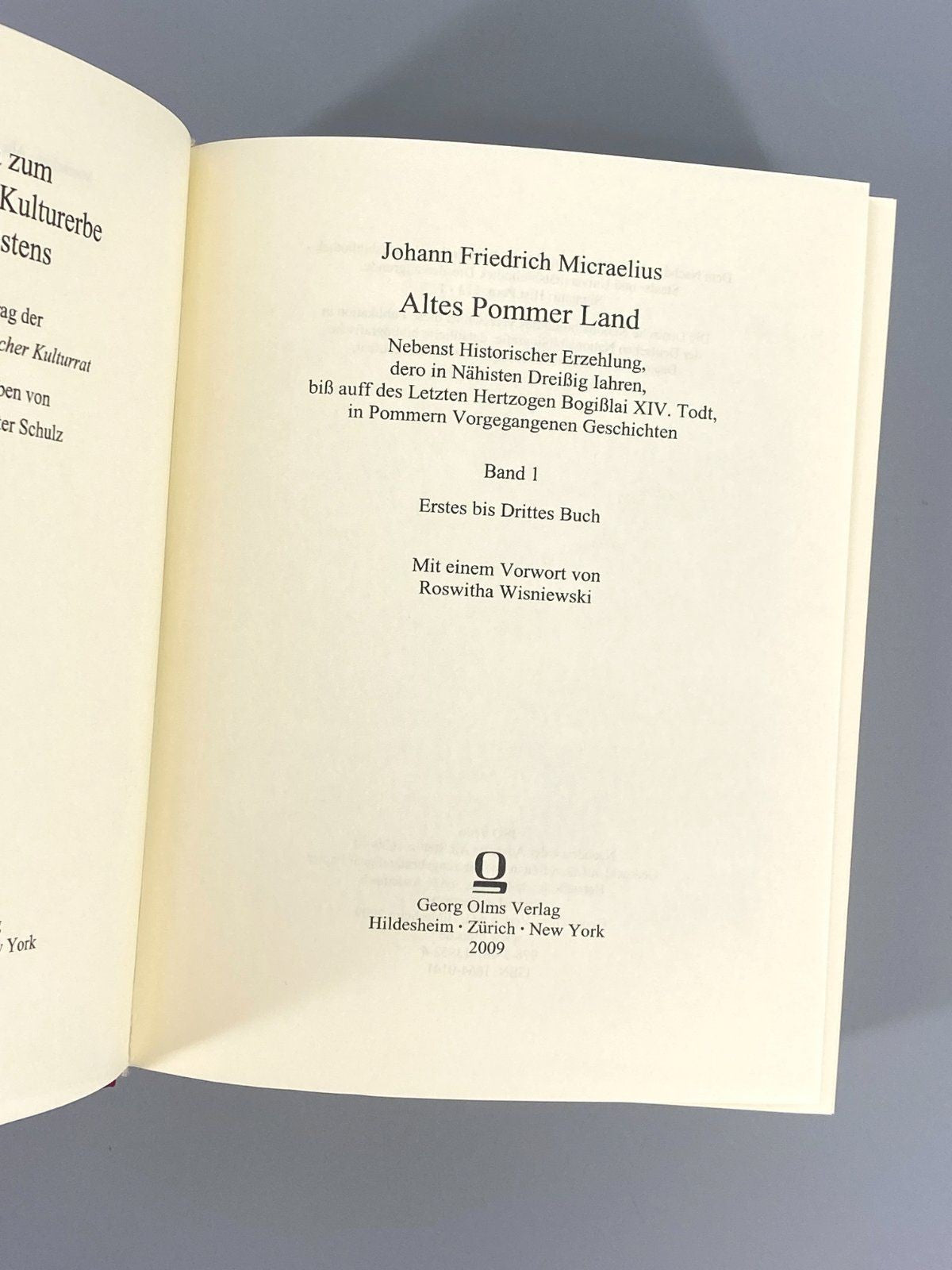 *BUCH MICRAELIUS ALTES POMMER LAND ROSWITHA WISNIEWSKI GEORG OLMS