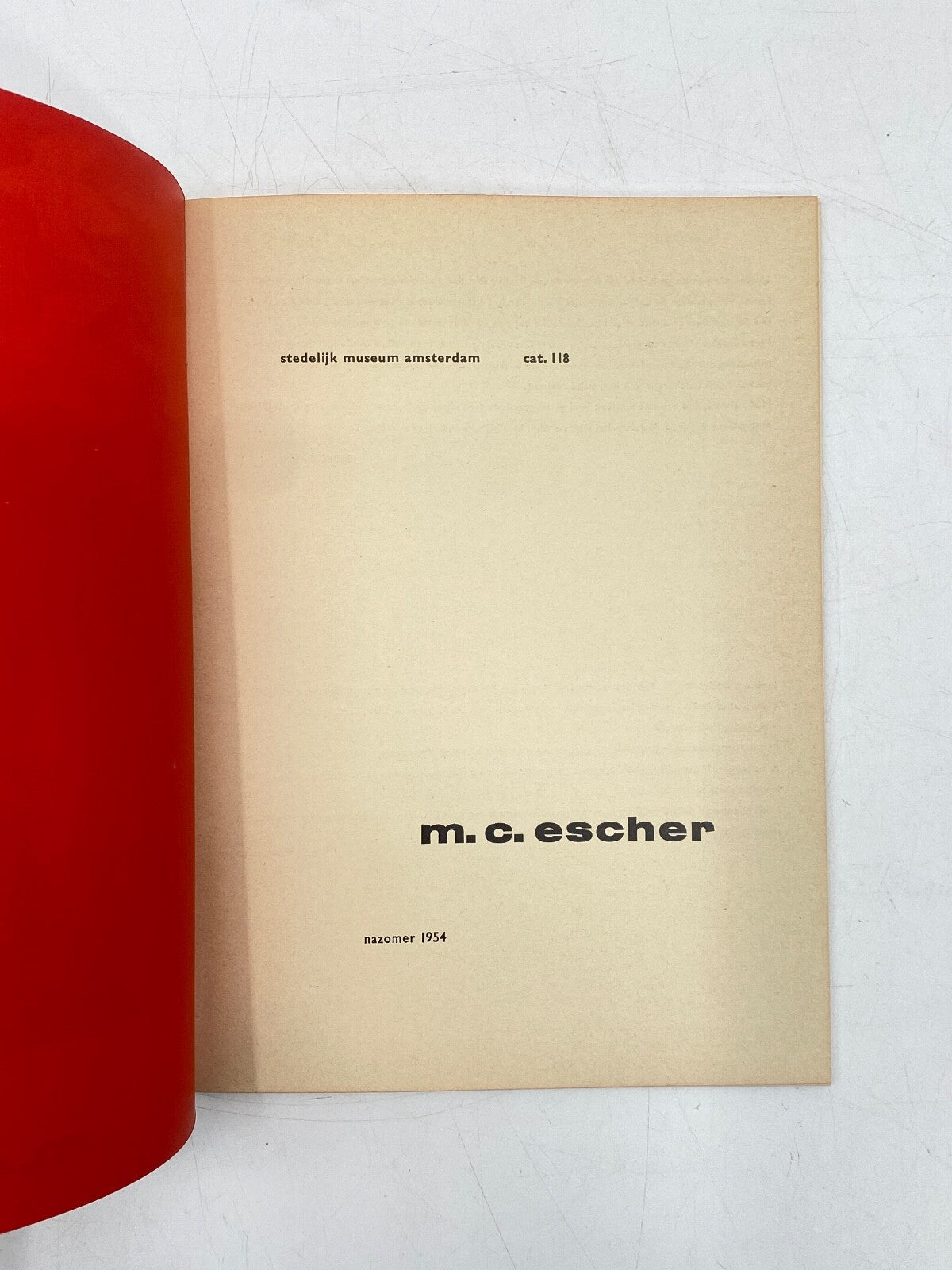 *  AUSSTELLUNGSKATALOG M. C. ESCHER STEDELIJK 1954 LITHOGRAFIE AMSTERDAM