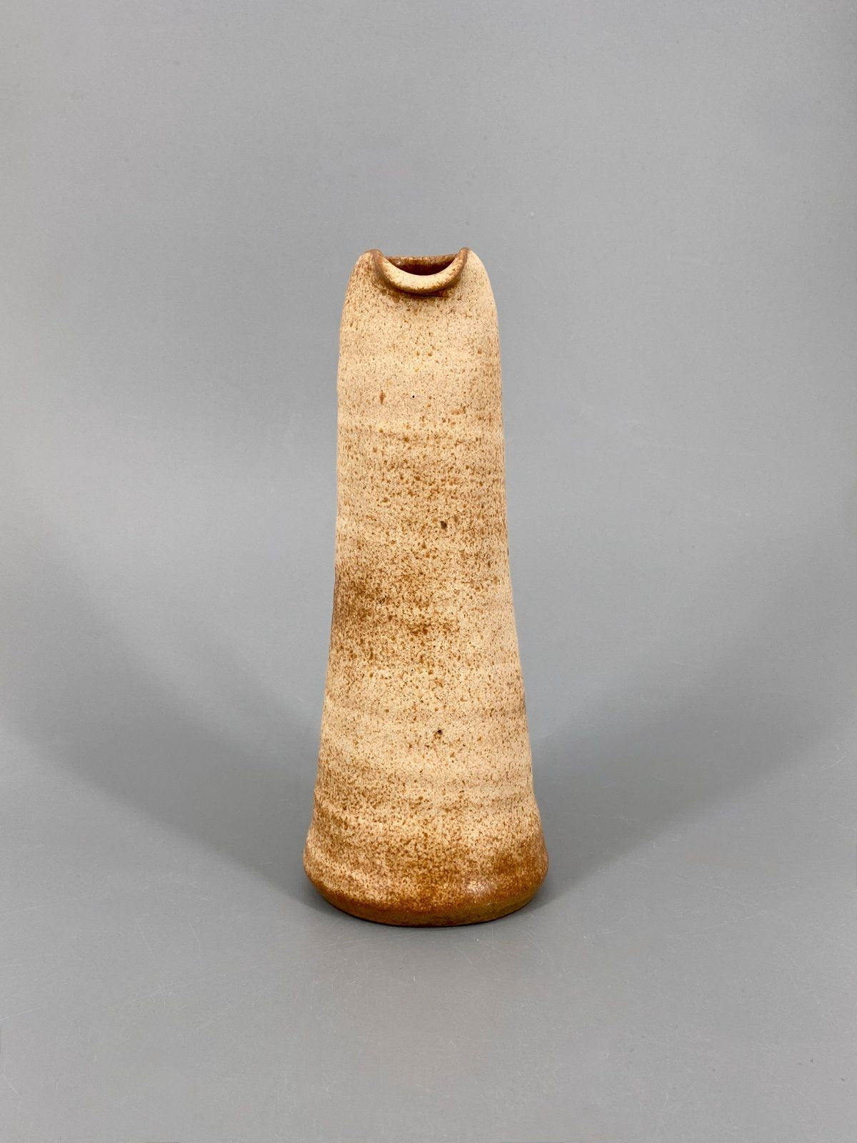 * VASE KRUG STEINZEUG STUDIO KERAMIK BRAUN RUSTIKAL VINTAGE