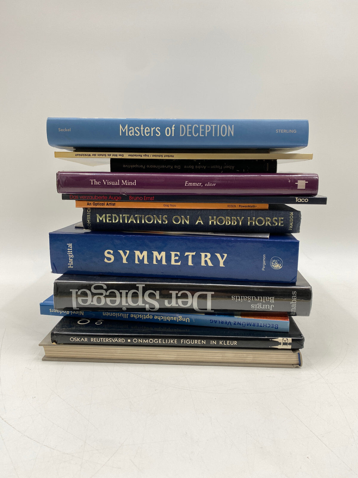* KONVOLUT 13 BÜCHER BUCH OPTISCHE ILLUSIONEN SYMMETRIE FIGUREN
