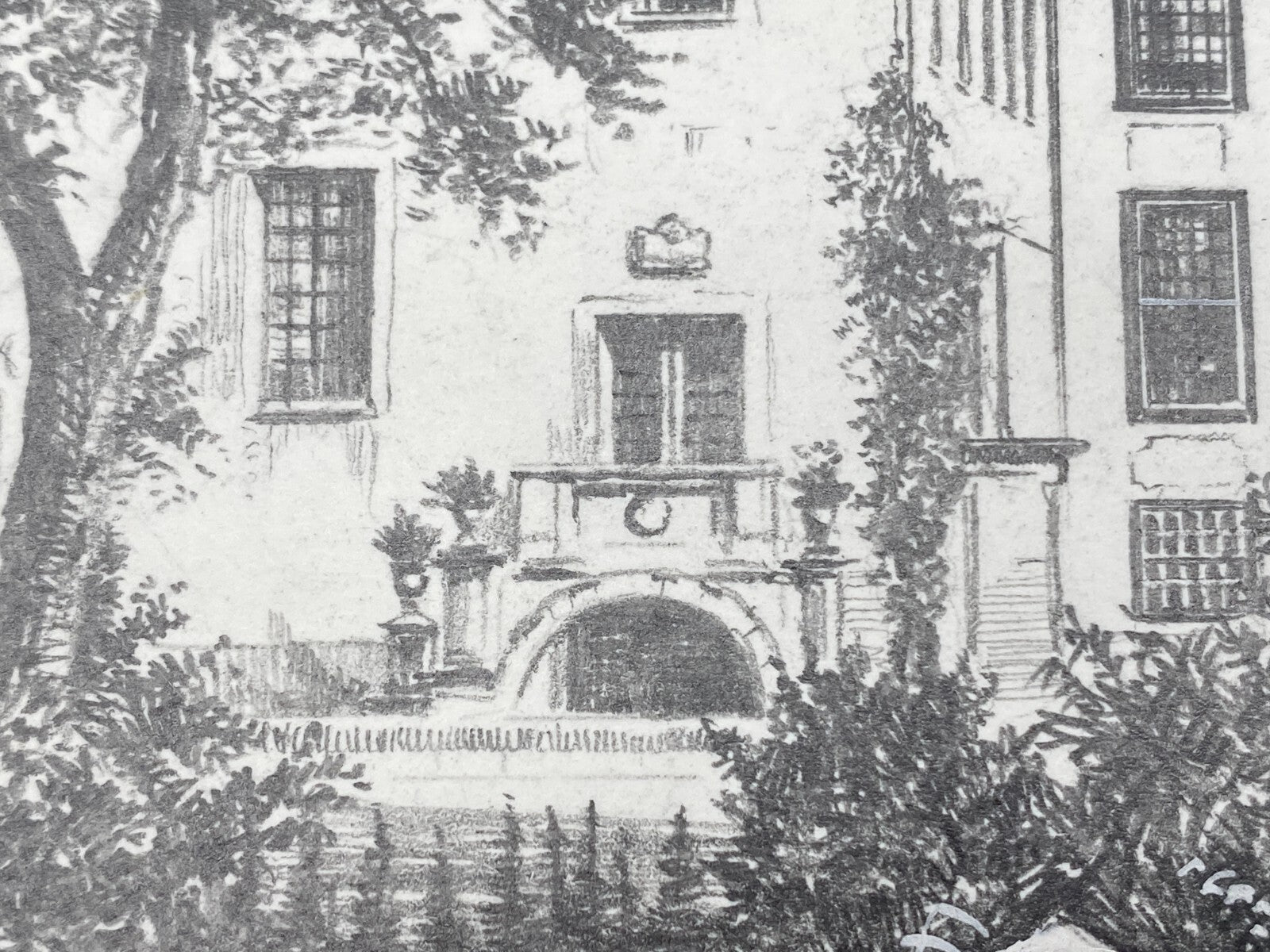 HEINZ WEHLISCH ZEICHNUNG SCHLOSS GELTING ANGELN HANDSIGNIERT