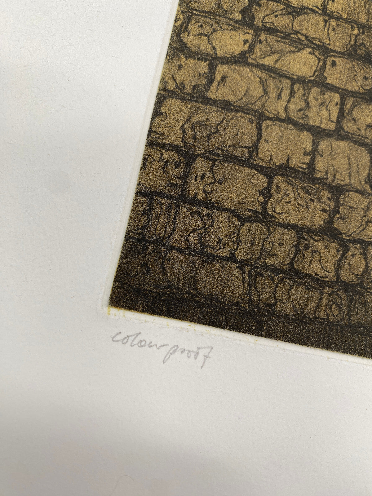 DRUCKGRAFIK FARBRADIERUNG RICHARD A. COX A BRICK TOO MANY 1980 SIGNIERT