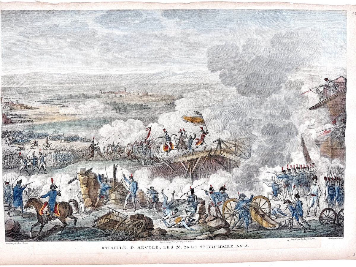 * GRAFIK RADIERUNG FRANKREICH NAPOLEON BATAILLE D’ARCOLE VERNET