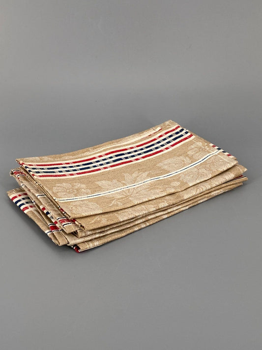 * 6x LEINEN MANGELTUCH ROLLTUCH TISCHDECKE TISCHLÄUFER ANTIK