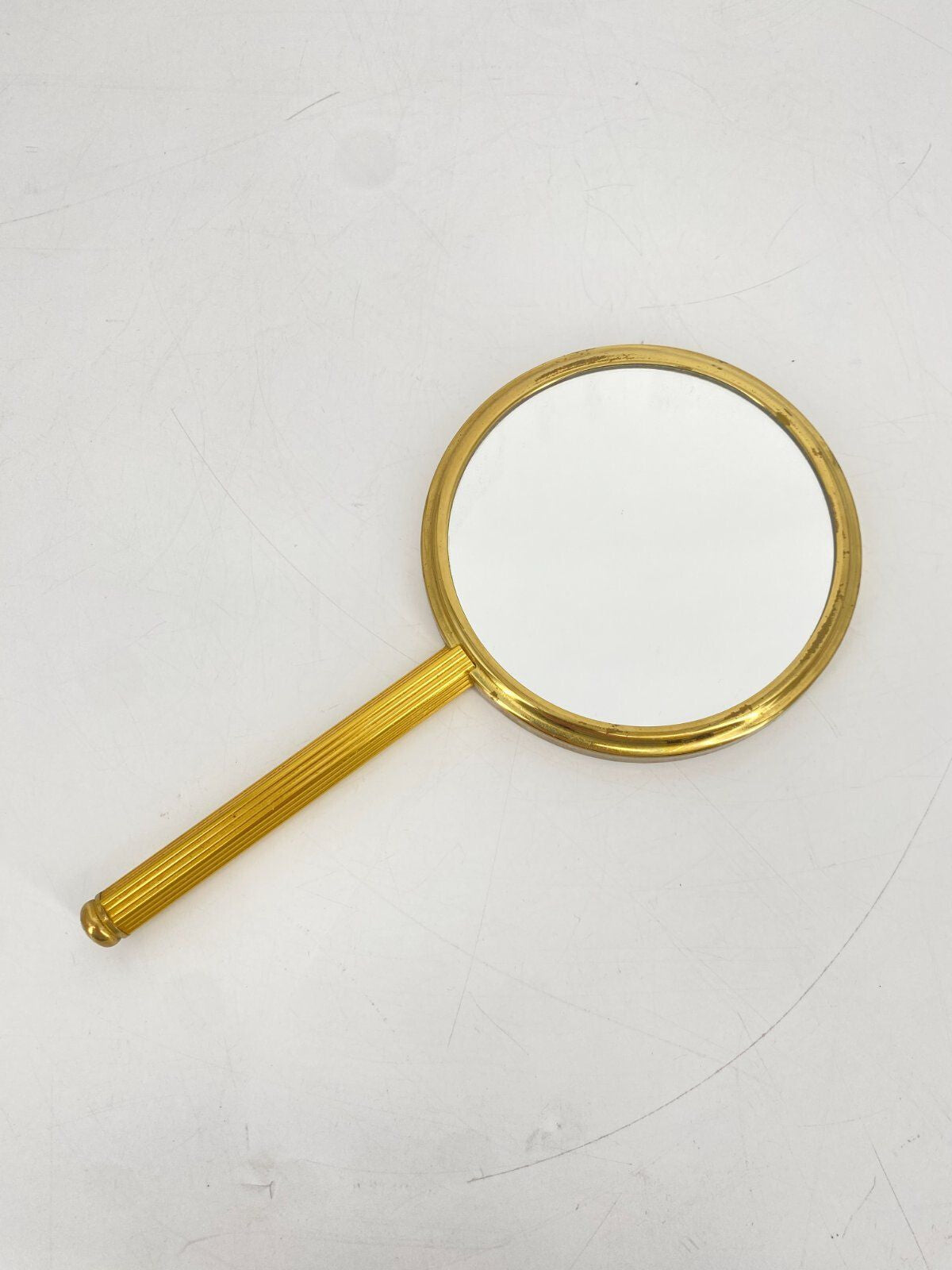 * HANDSPIEGEL KLASSISCH ORNAMENT 60ER GOLD VINTAGE SPIEGEL