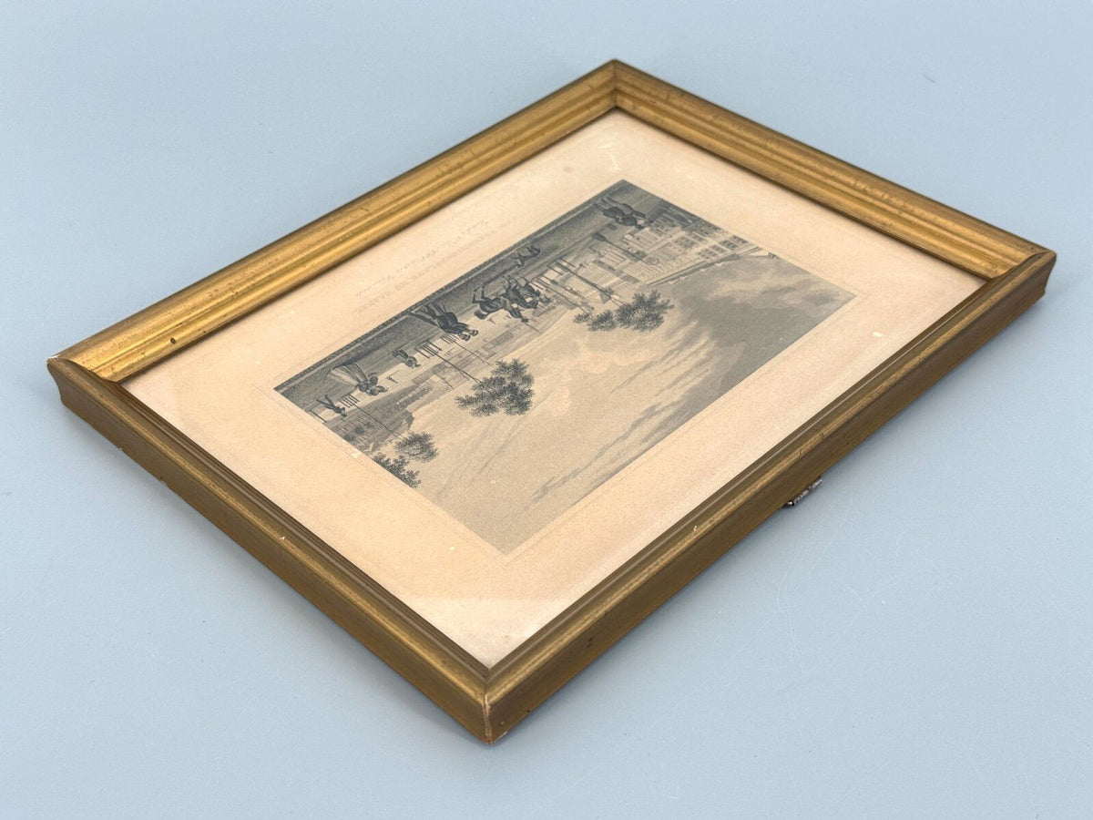 *STAHLSTICH KASSEL FRIEDRICHSPLATZ ANTIK GERAHMT DRUCKGRAFIK 1850
