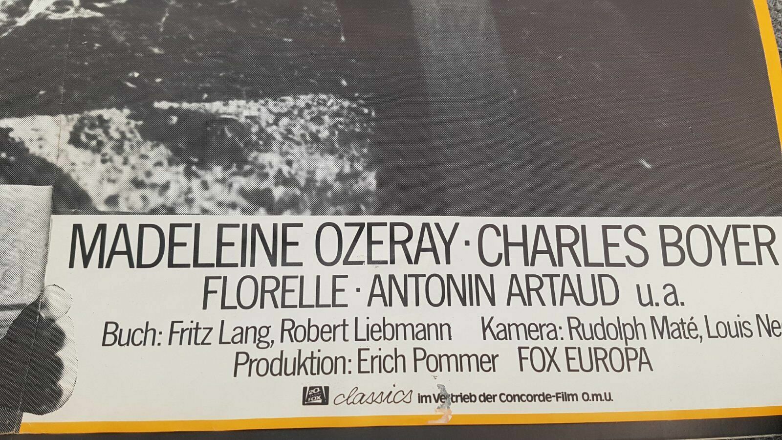 * FRITZ LANG KINOPLAKAT FILM LILIOM 1934 POSTER FILMPOSTER KINO POSTER