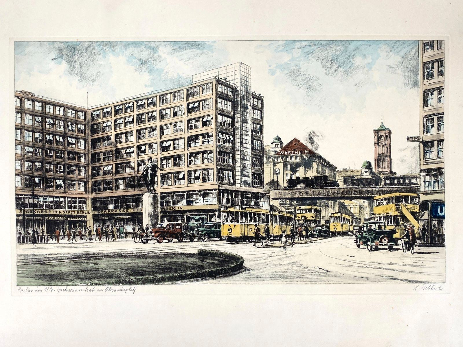 *#2 GRAFIK LITHOGRAFIE HEINZ WEHLISCH BERLIN ALEXANDERPLATZ 1930