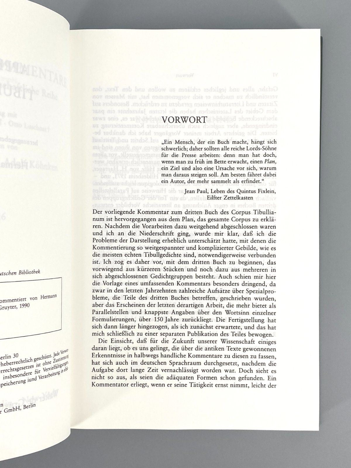 *BUCH APPENDIX TIBULLIANA HERMANN TRÄNKLE DE GRUYTER 1990/2012