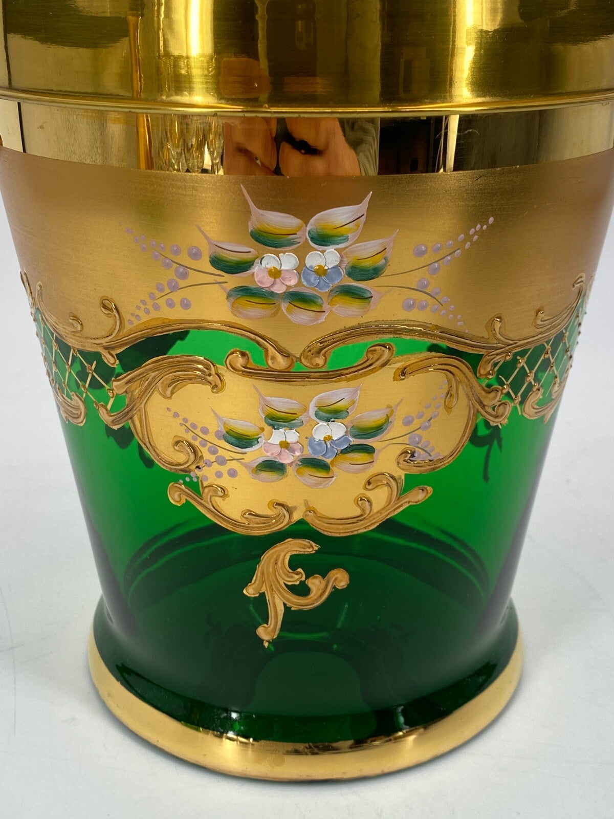 * MURANO SALVADORI TRE FUOCHI SEKTKÜHLER SEKT KÜBEL EIMER CHAMPAGNER  VASE GRÜN